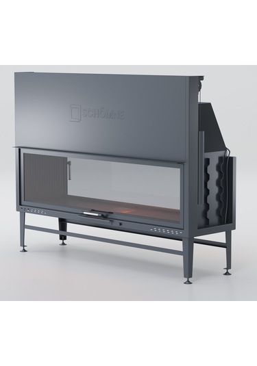 Schömne Elegance Asansörlü Tünel Çelik Şömine Haznesi 180 Lik