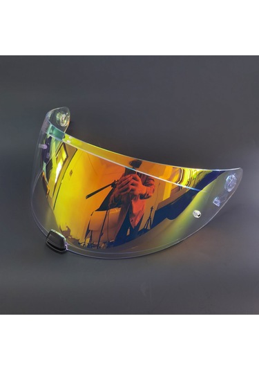 Ranyeek Hjc İ70 İ10 Kask İçin Tamir Lens - Uv, Toz, Çarpma Ve Sis Koruyucu - Revo Şeffaf Kırmızı - Pc Malzeme - Kolay Kurulum