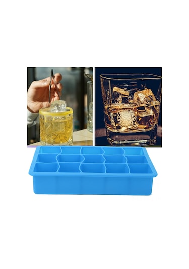 Hfambition Mutfak Ve Bar İçin 15 Bölmeli Silikon Buz Kalıbı - Yemek, Çikolata, Tatlı Hazırlama - Esnek Ve Dayanıklı Çok Renkli