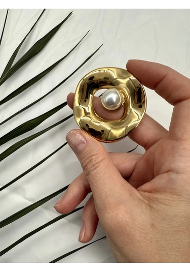 Best Price 34 Orijinal Şık İnci Broş 370345889 Altın Rengi