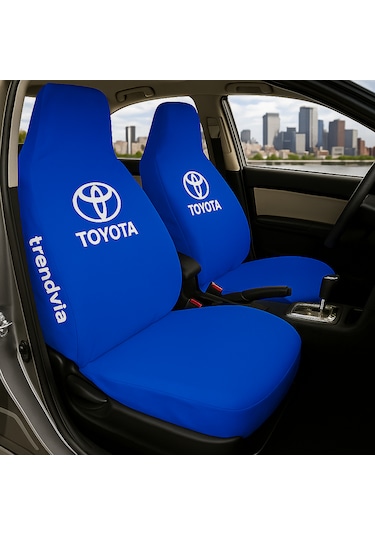 Toyota Uyumlu Ön Arka Koltuk Kılıfı Penye Servis Tipi Oto Koltuk Koruma Seti Mavi