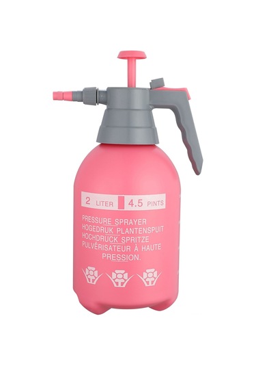Mufunye 1.5l Pembe El Basma Plastik Sulağı - Bahçe Bitkileri Sulama Ve Alkolle Dezenfeksiyon Sprey Cihazı