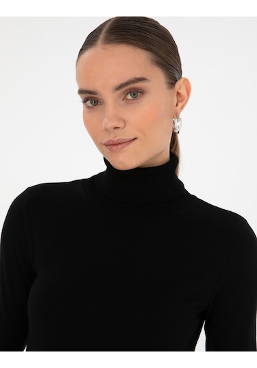 Pierre Cardin Kadın Siyah Kazak /triko 50315747-vr046 Siyah