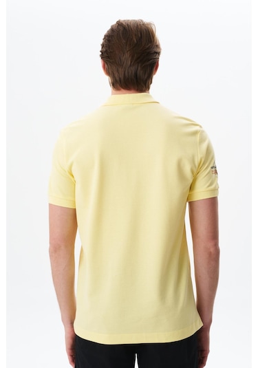 Arma Erkek Battal Büyük Beden Baskılı % 100 Pamuk Pike Polo Yaka Tişört Y29374870502 Sarı