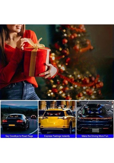 Xuweiwei Set Of 2 Usb İle Çalışan Kırmızı Ve Beyaz Led Araç Işıkları Şeytan Göz Dekoratif Aydınlatma