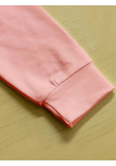 Kışlık Kapüşonlu Sweatshirt, Çocuk Pembe Kelebek Baskılı Pembe