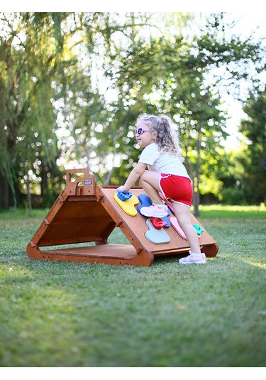 Mandu Ahşap Tırmanma Üçgeni Ahşap Rengi