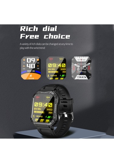 Leezsing V50 Akıllı Saat (İthalatçı Garantili): 1.83" Ips Ekran, Arama, Nabız, Spor Modları İle Sağlık Takibi Ip67 Su Geçirmez