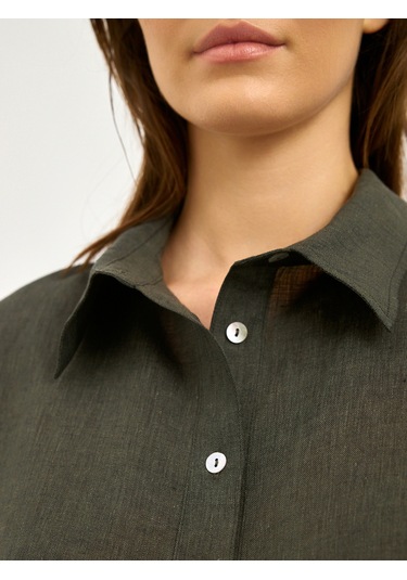 Karaca Kadın Comfort Fıt Gömlek-haki 12.25s.04.029 Haki