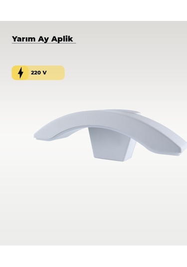 Beyaz Led Yarım Ay Aplik 3200k Sarı Işık Beyaz
