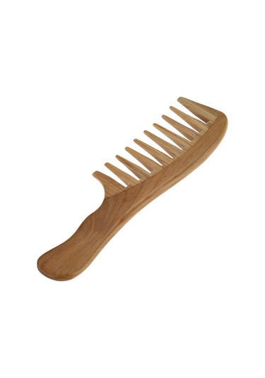 Lemestar Yeşil Sandalwood Saç Taraması - Sağlıklı Masaj Ve Saç Bakımı İçin Geniş Dişli Ahşap Testere