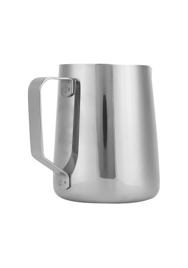 Maiyame Paslanmaz Çelik 600ml Süt Köpürtücü Fincanı, Latte Sanatı İçin Ev Ve Ofiste Kullanım Gümüş