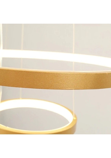 Tugce / 80 Cm / 3 Renk Işık / Sarkıt Avize / 3 Yıl Gara... Gold Sarı