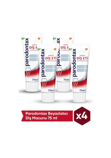 Parodontax Beyazlatıcı Diş Macunu 4 x 75 ML