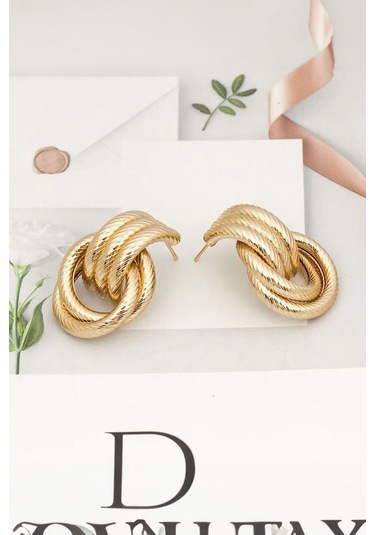 Chavin Gold Bijuteri Retro Tarz Bayan Mini Halka Küpe Ev18sr Gold