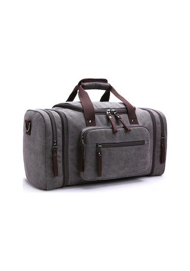 Carrier- Geniş Kanvas Seyahat Çantası - Siyah - 53-58 Cm