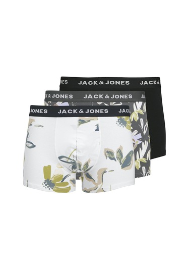Jack Jones Erkek Desenli Pamuklu 3 Lü Boxer Set 12273114 KARIŞIK