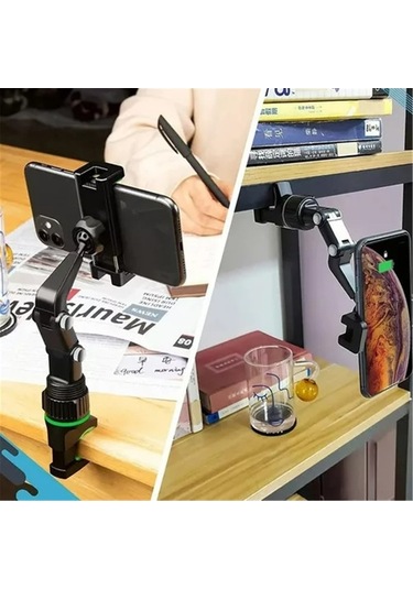 Novahub 360 Derecelik Ayarlanabilir Telefon Tutucu, Abs Malzeme, Genişlik 3-21mm, Telefon 50-100mm, Yeşil, Araba İçine Uygun Yeşil