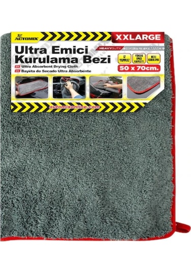 Ultra Emici Gri Kurulama Bezi Çift Kat- 50x70 Xxl