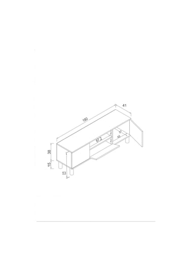 Bohem Tv Ünitesi 180 Cm Mdf N Kapak Çizgili Atlantik Çam
