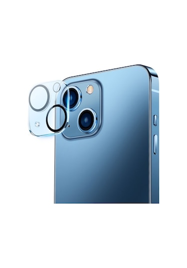 Baseus iPhone 14-14 Plus ile Uyumlu 0.3mm Full Tempered Kamera L