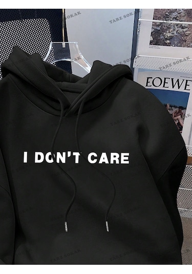 Y2k Trend Sezon Unisex Retro Sweatshırt Kapşonlu Kod 1852 Trz2099 Siyah