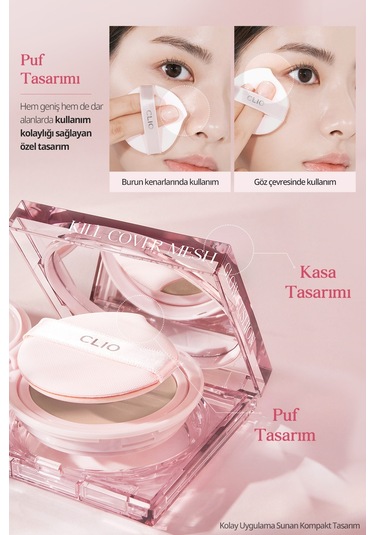 Clio Kill Cover Mesh Glow Cushion + Refill SPF50+ 2 Lingerie