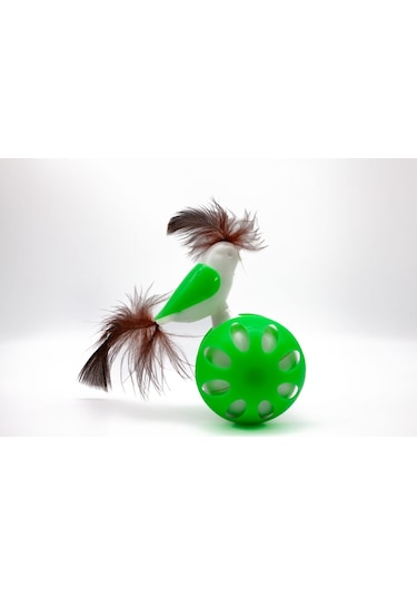 Tineke Tekerlekli Hacıyatmaz Kuş Kedi Oyuncağı 1 Adet