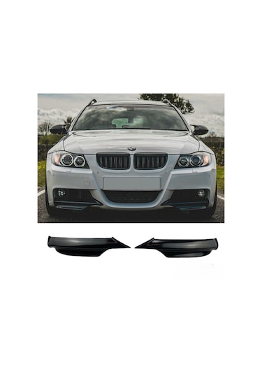 BMW E90 2005-2009 PLASTİK PARLAK SİYAH ÖN FLAP