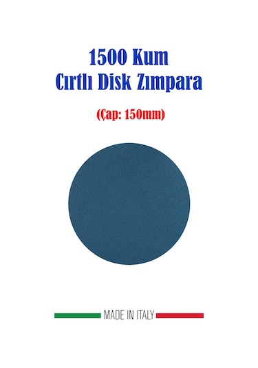 Grin Su Geçirmez Cırtlı Disk Film Zımpara 150 MM 1500 Kum