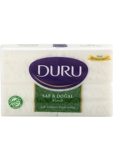 Duru Saf Doğal Klasik Banyo Sabunu 4'lü 150 G