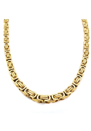 Yaba 60cm 316l Paslanmaz Çelik Altın Renk Erkek Zincir Kolye Ka Altın