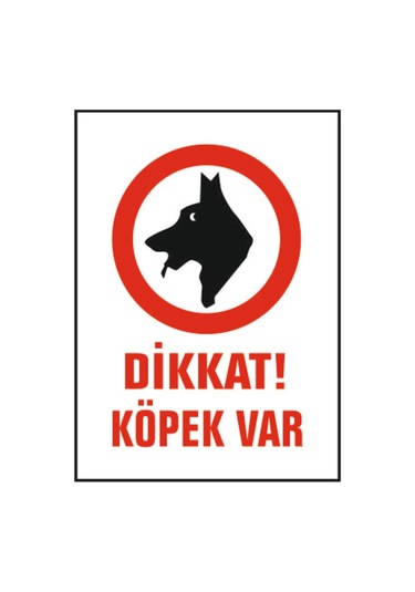 5 Adet Dikkat Köpek Var Levhası