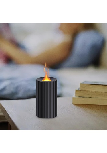 Suntek Alev Efektli Hava Nemlendirici Uçucu Yağ Difüzör Siyah