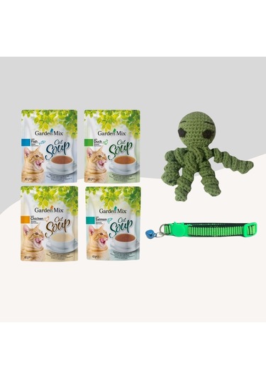 Kediler İçin 3lü Set Yeşil
