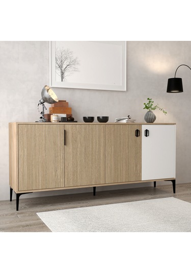 4005 Neva Konsol 180 Cm Yunus - Sepet - Beyaz Konsol - Tv Ünitesi - Yemek Odası Yunus - Beyaz - Sepet