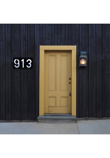 Sones 0.36w Güneş Enerjili Duvar Montajı 6 Led Aydınlatma Kapı Plakası Lambası Ev Numarası Veranda Işıkları Güneş Paneli İle 2