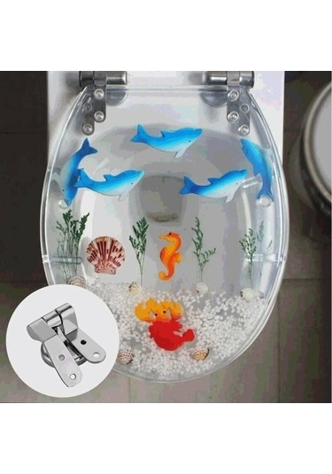 Tongxida Ganzhoushop Çinko Alaşımlı Klozet Kapağı Menteşeleri 2'li Set - Gümüş, Dayanıklı Tasarım Gümüş