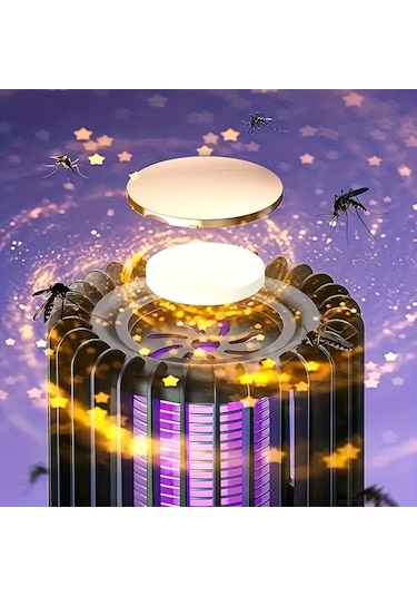 Xuweiwei 1 Takım Premium Usb Şarj Edilebilir Sessiz Sivrisinek Öldürücü Siyah Şarj Ediliyor Dış Mekan Büyük Kapasite