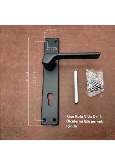 Zey Mat Altın Aynalı Wc Banyo Kapı Kolu İçeriden Sol Basar 1 Takım
