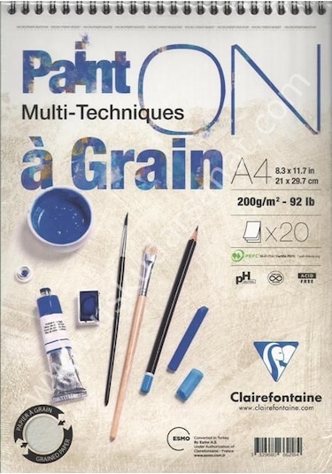 Paint - On À Grain Albüm - 200gr A4 20yaprak Kısa Kenarı Spiralli