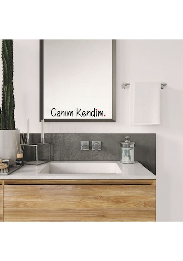 Ayna Dekorasyon Sticker- Canım Kendim - 30x5 Cm