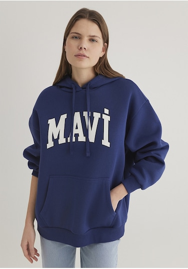 Mavi - Mavi Logo Baskılı Mavi Sweatshirt 1600361-70722