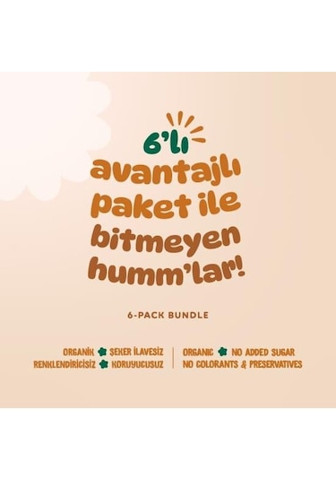 Organik Tatlı Kurabiyeler Atıştırmalık Paketi - 6 Adet 6 Çeşit 320 G