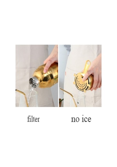 Pazly Kokteyl Çalkalayıcı Seti Paslanmaz Çelik Titanyum Kaplama Sütlü Fincan Süslü Gümüş Renk 267gr