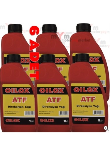 Oilox Atf Hidrolik Kırmızı Direksiyon Yağı 6 x 900 ML