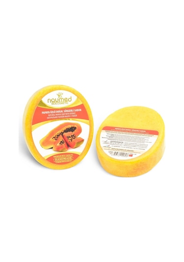 Papaya Özlü Batık Ve Çilek Bacak Onarımına Yardımcı Doğal Süngerli Sabun Papaya