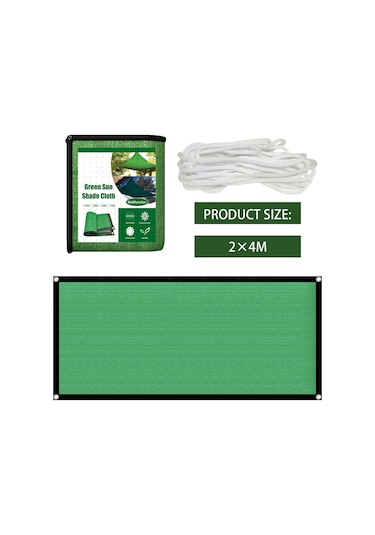 Maiyame 2x4m Yeşil Bahçe Gölgesi Ağı - Uv Koruma, Isı Engelleme, Hava Akışı Sağlar - Balkon, Teras, Havuz İçin Çok Renkli