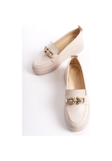 D602 Günlük Ortopedik Garantili Kadın Loafer Ayakkabı Nut