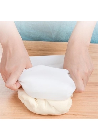 Buffer Büyük Hamur Torbası Silikon Şeffaf Hamur Yoğurma Torbası Ekmek Makarna Mantı Hamuru Kolay